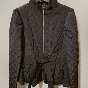 Kensie Black Quilted Puffer Jacket